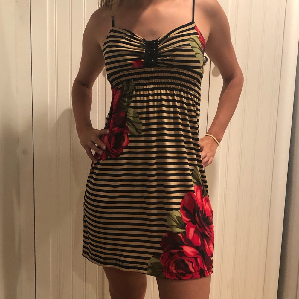 Striped rose dress